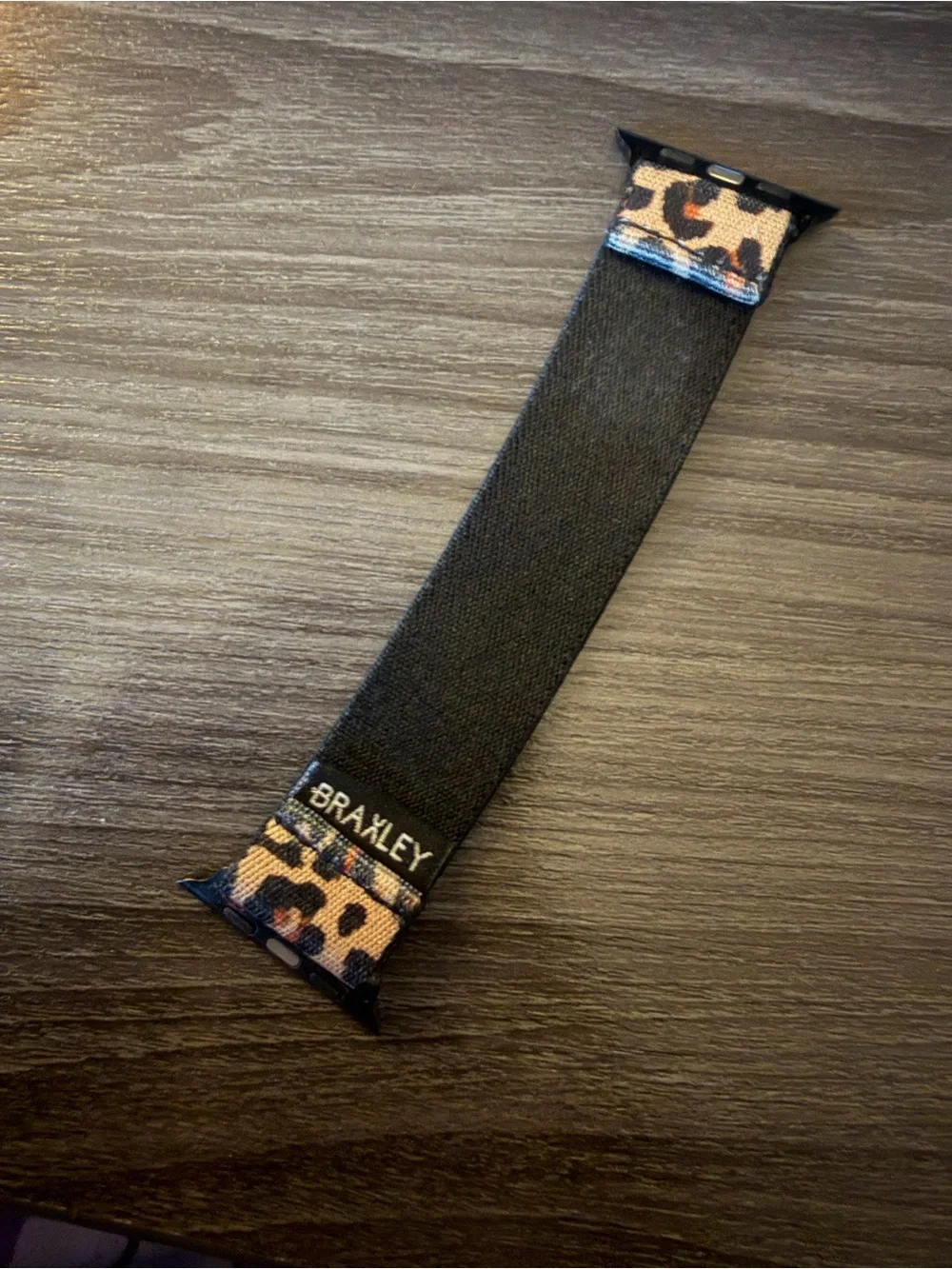 Leopard Print Kids Watch Band - Tan and Black